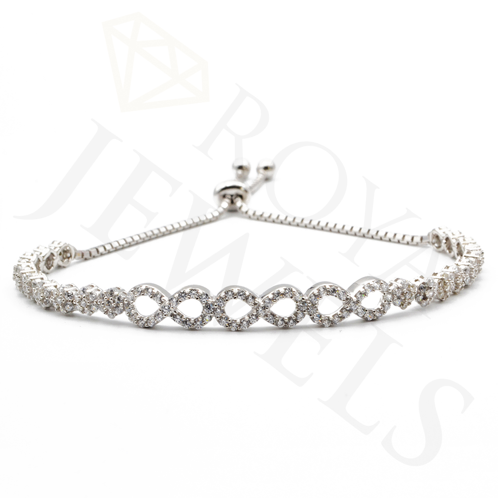 Triple Infinity Cluster Bracelet Silver Bracelet Roya Jewels